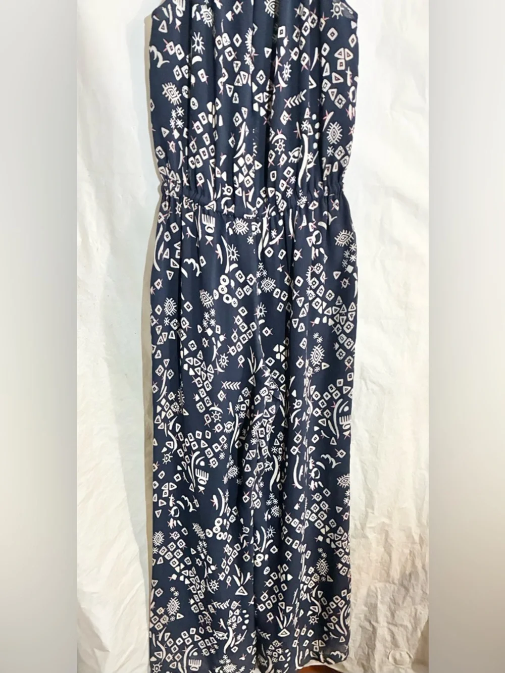 Tory Burch Ethnic Jumpsuit Sz XS Pockets Adjust Straps 1Pc whymsy Fairycore